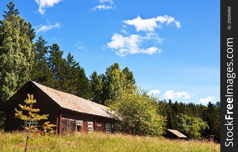 Barn In The Forest.