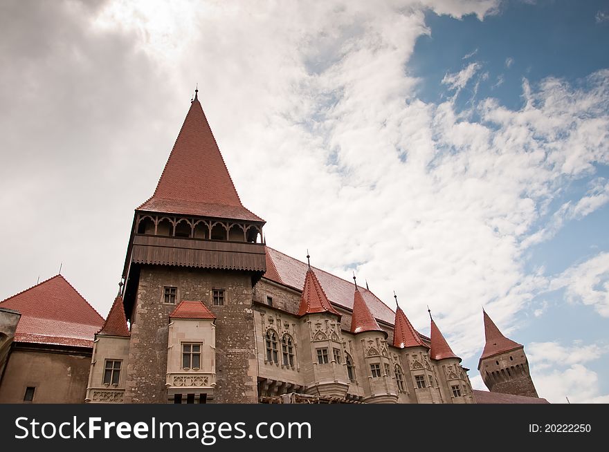 Corvin Castle in Romania - old stone fortification