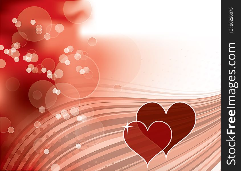 Red Valentines Background with hearts. Red Valentines Background with hearts