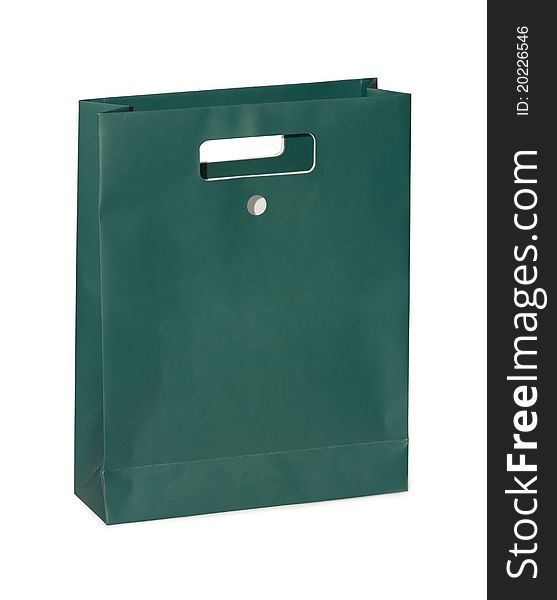 Green bag on white background / 11