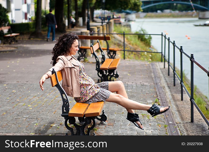 Beautiful Latina Having Fun In The Park