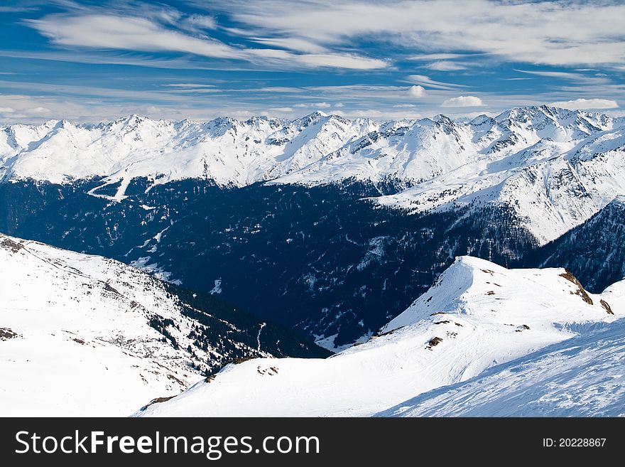 Observing point on the top of a mountain in Austria. Observing point on the top of a mountain in Austria