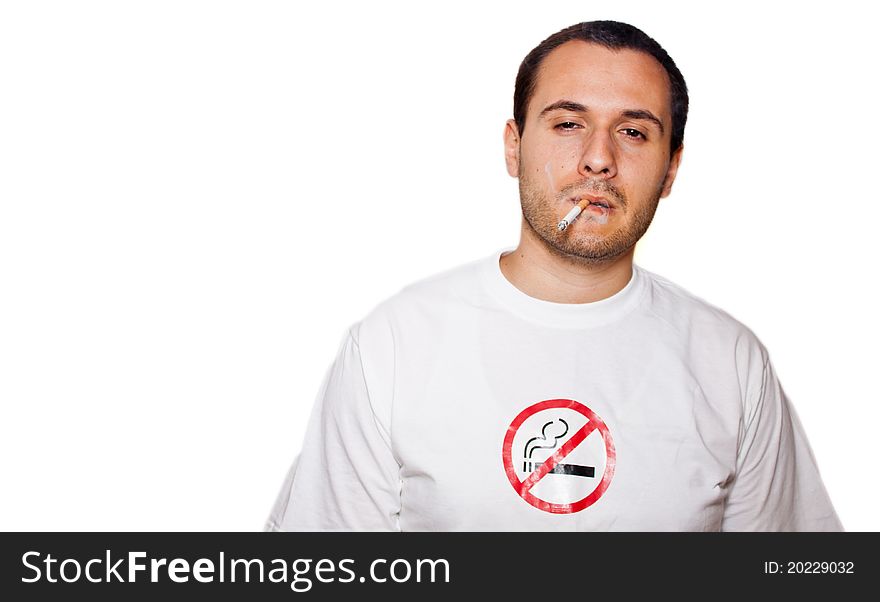 No smoking smoking guy