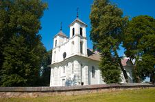 The Catholic Church In Little Town Punia Stock Photo