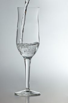 Champagne Glass With Sparkling Water Royalty Free Stock Image Champagne Glass With Sparkling Water Royalty Free Stock Image
