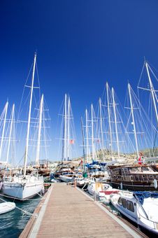 Yachts On The Harbor Next To Quay. Stock Photo Yachts On The Harbor Next To Quay. Stock Photo