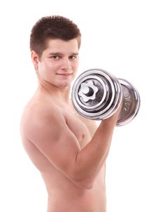 Muscular Man Lifting Weights Stock Images Muscular Man Lifting Weights Stock Images