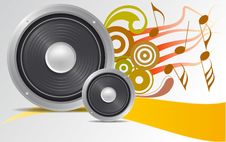 Loudspeaker With Ornaments Stock Photography Loudspeaker With Ornaments Stock Photography