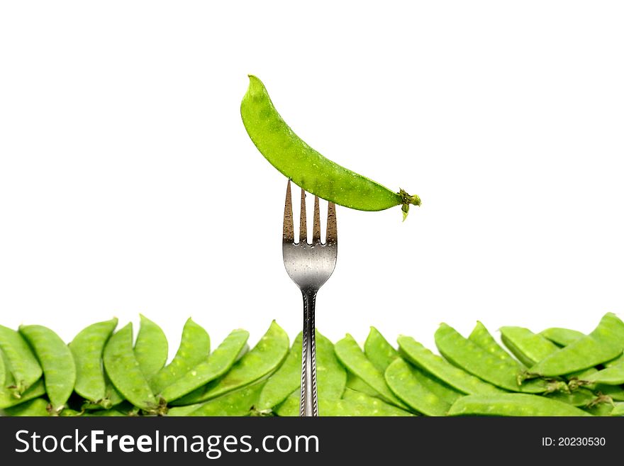 Fresh String bean on isolated background