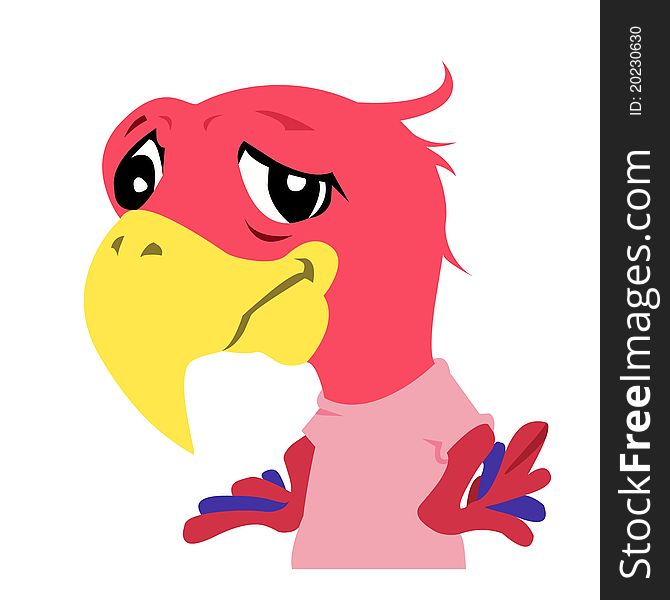 Vector illustration of funny Parrot