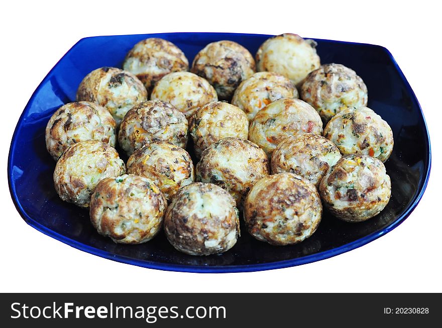 Takoyaki, a japanese menu with octopus ball