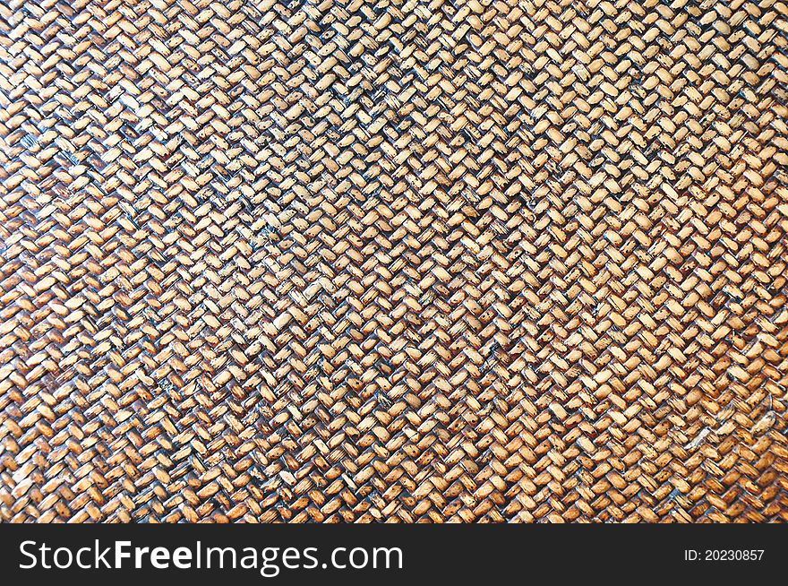 Close-up of a weaved basket in natural color