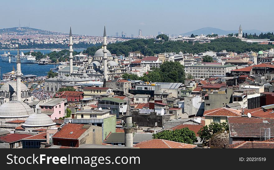A view of minarets of istanbul, Turkey. A view of minarets of istanbul, Turkey.