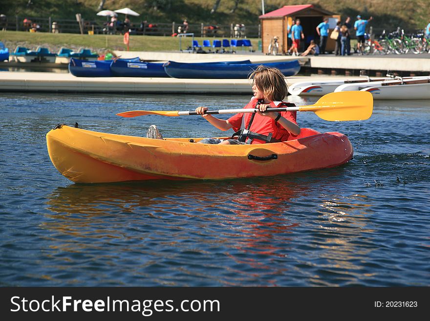 Boy Kayaking