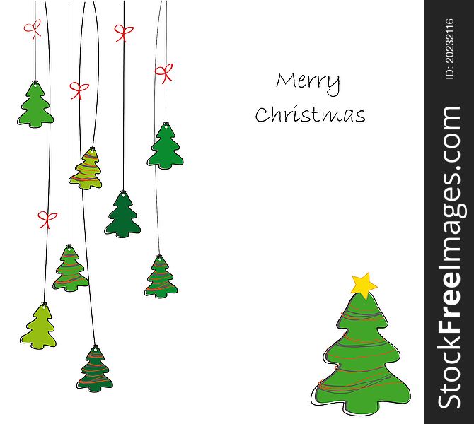Drawing background on Christmas card. Drawing background on Christmas card