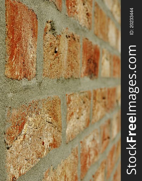 Olde Red Brick Wall Background