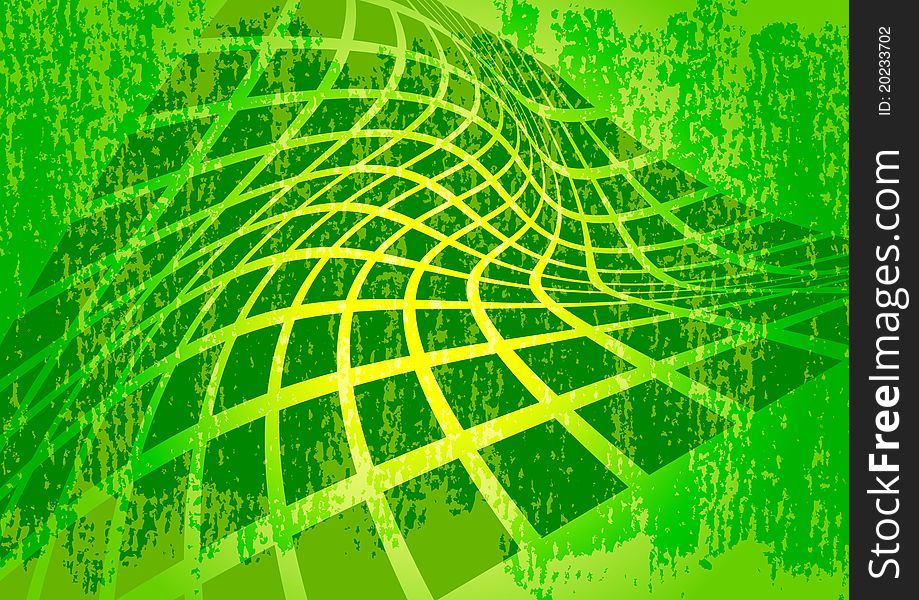 Graphics on green abstract background