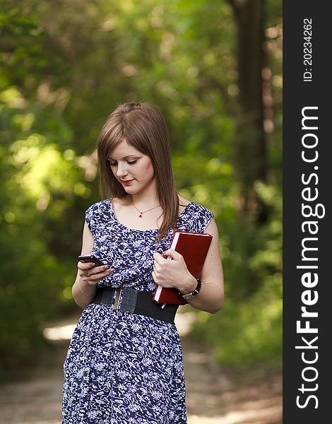 Cute girl talking on the phone