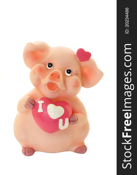 Piggy for small coins in the form of toys with a heart