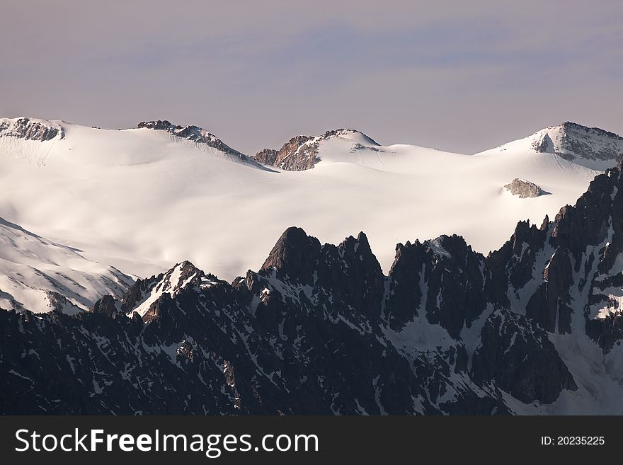 Adamello Highlands and their glaciers, North of Italy