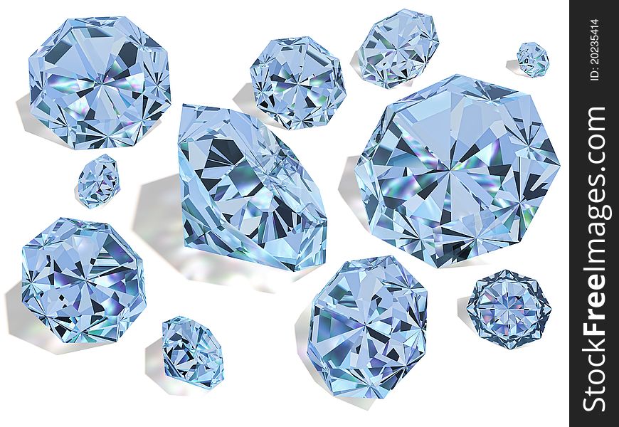 Gems on a white background. Gems on a white background