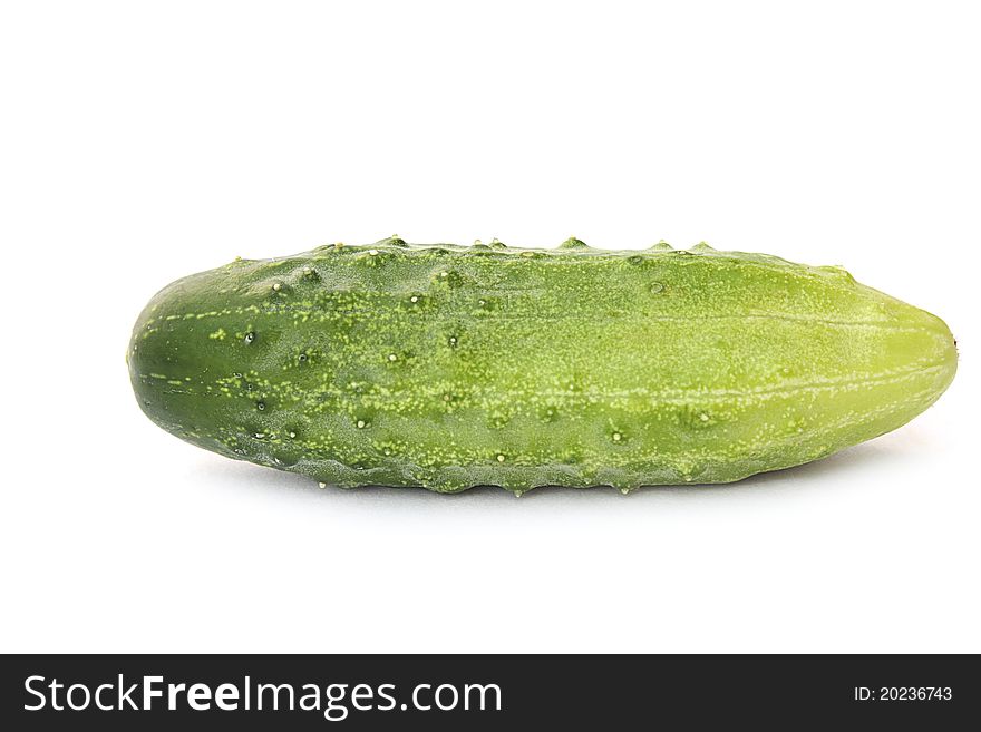 Cucumbers isolated on white background close-up photo