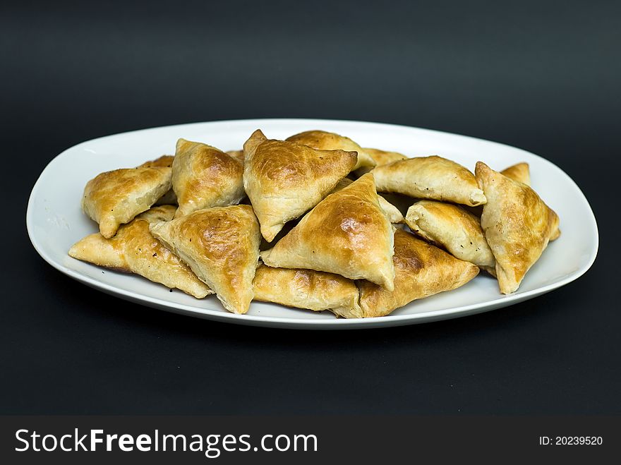Asian pies with meat samsa