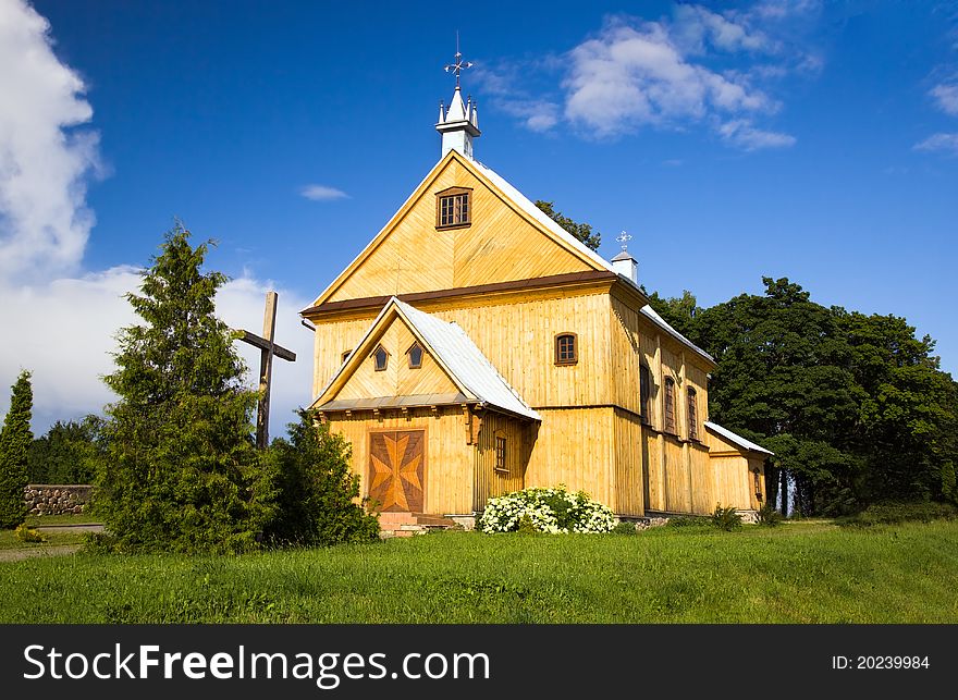 Old wooden church of Visiting by Maiden Maria Elizabeth (1764, Belarus, the Grodno area, village Gudogaj)