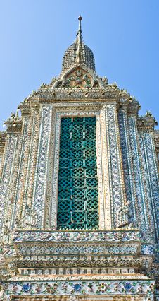 The Ancient Temple At Wat Arun, Bangkok Stock Photo