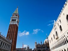 The San Marco Square In Venice, Italia Royalty Free Stock Photo