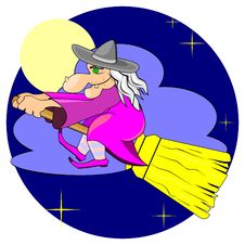 Witch In The Sky Royalty Free Stock Photography