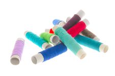 Multicolored Spools Of Thread Royalty Free Stock Photos