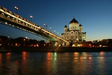 Night View Of The Christ The Savior Cathedral Stock Photography Night View Of The Christ The Savior Cathedral Stock Photography