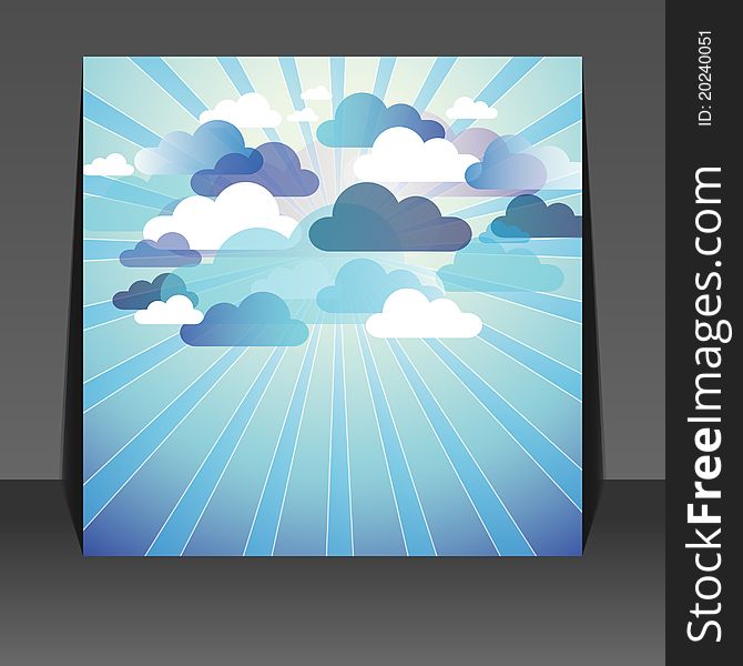 Abstract cloud background flyer design background