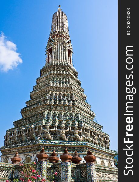 The ancient temple at Wat Arun, Bangkok