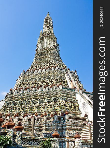 The ancient temple at Wat Arun, Bangkok - Thailand