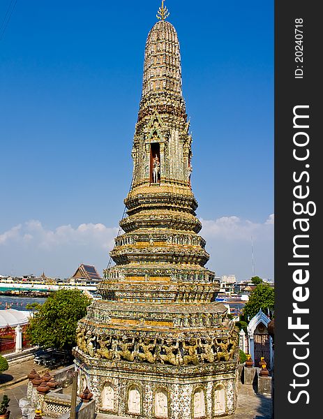 The ancient temple at Wat Arun, Bangkok - Thailand