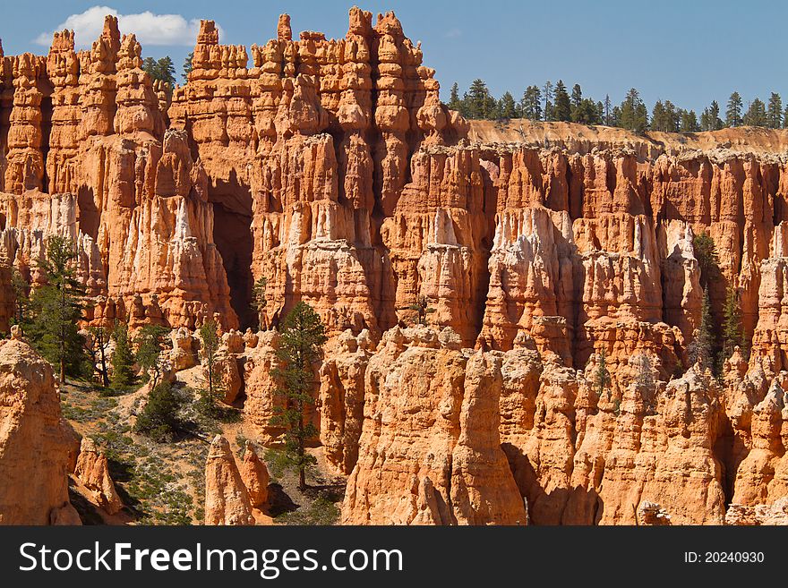 Close up view of the Hoodoos of Bryce Canyon National Park in Utah. Close up view of the Hoodoos of Bryce Canyon National Park in Utah