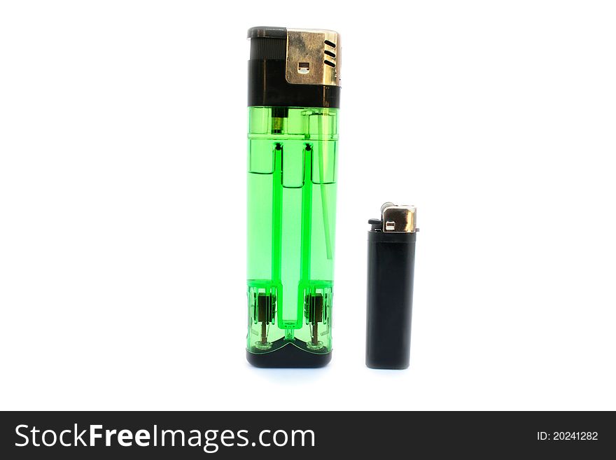 Lighters isolated on whte background.