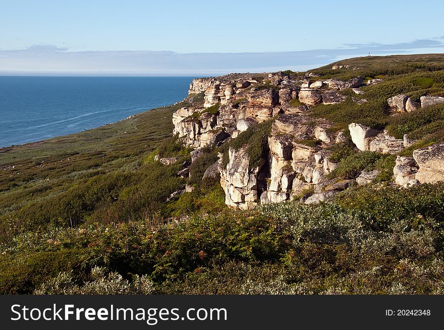 Barents sea rocks and stones