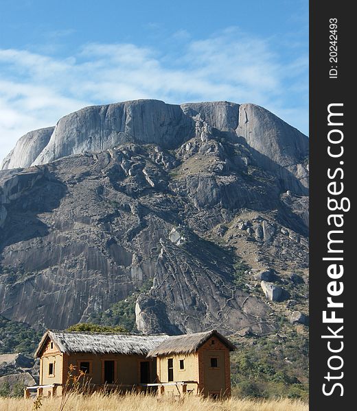 Malagasy typical mountainous landscape of the highlands. Malagasy typical mountainous landscape of the highlands