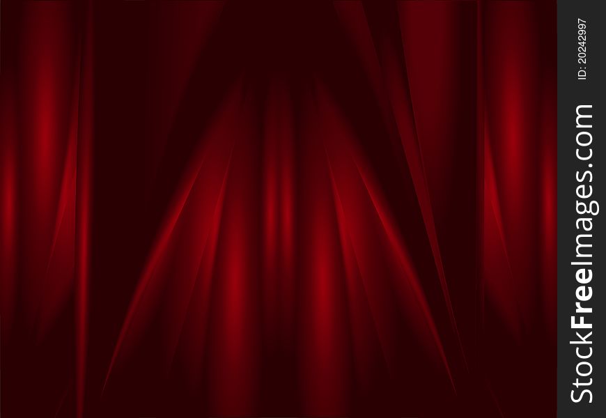 Red silk material background vector. Red silk material background vector