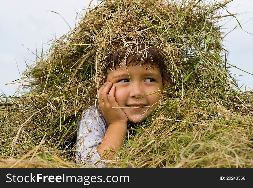 Girl And Hay