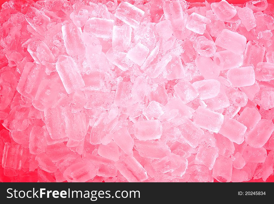 Red ice cubes
