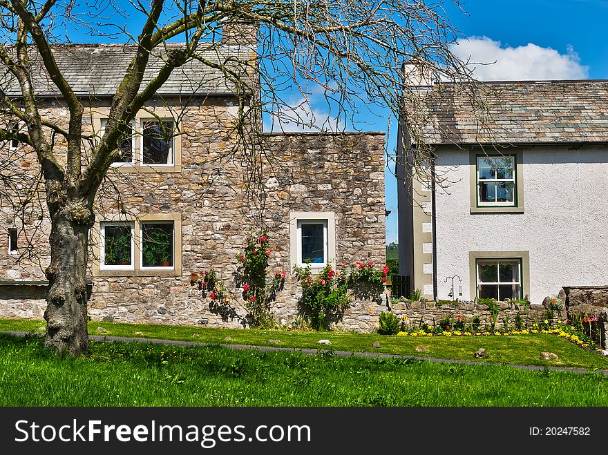 Two houses in the village of Hesket Newmarket, cumbria, in the English Lake District National Park. Two houses in the village of Hesket Newmarket, cumbria, in the English Lake District National Park