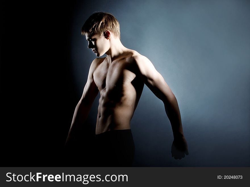 Photo Of Naked Athlete With Strong Body