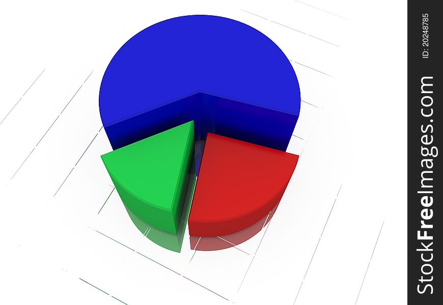 Multi-colored chart is reflected in the mirror background. Multi-colored chart is reflected in the mirror background