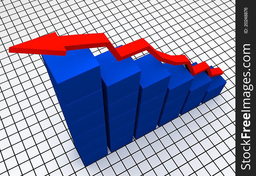 Chart and arrow  growth rates. Chart and arrow  growth rates