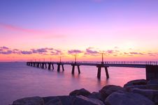 Sunset Along The Coast With Sea Stones Stock Image Sunset Along The Coast With Sea Stones Stock Image