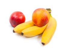 Fresh Peaches And Bananas Royalty Free Stock Photo Fresh Peaches And Bananas Royalty Free Stock Photo